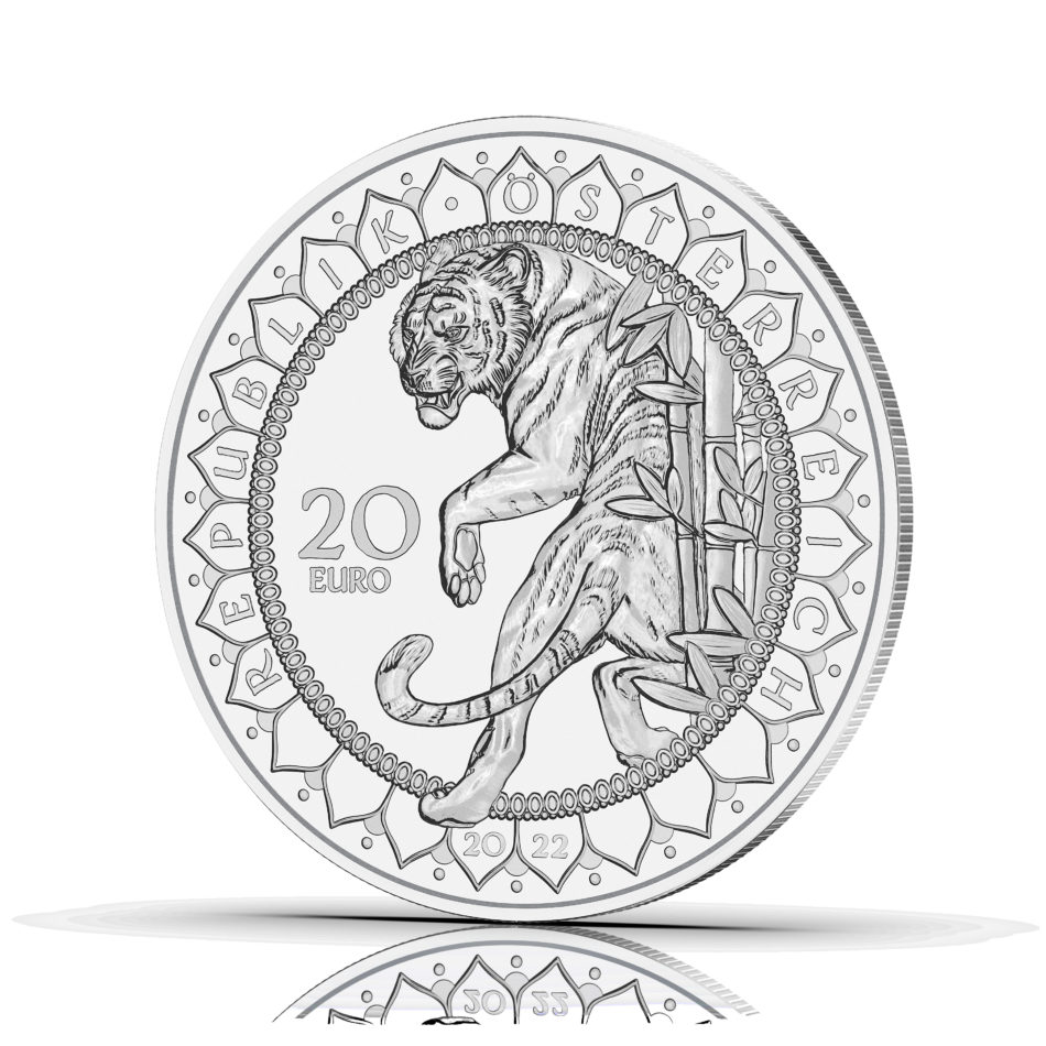 Austrian 20 EURO SILVER COIN “Asia - The Power of the Tiger”