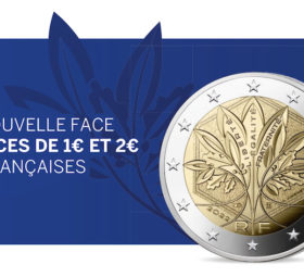 New 2022 french €1 and €2 circulation coins