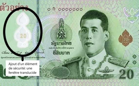 La Banque de Thaïlande émet son premier billet polymère en mars 2022