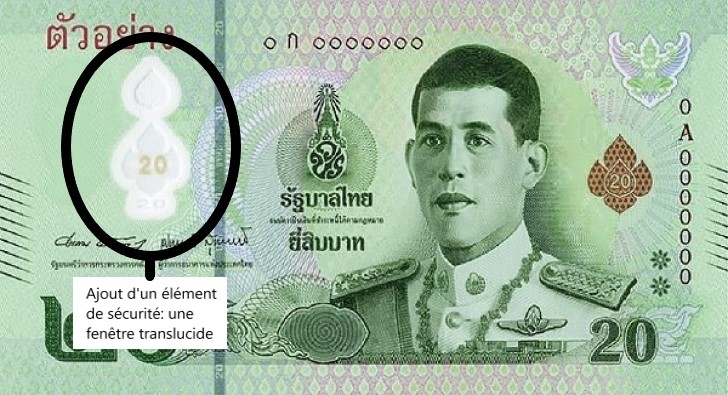 La Banque de Thaïlande émet son premier billet polymère en mars 2022