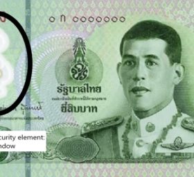 The Bank of Thailand issues its first polymer banknote in March 2022