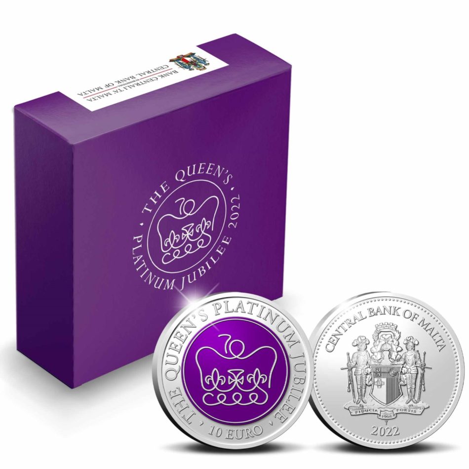 2022 Malta Queen Elizabeth II Platinum Jubilee euro coins