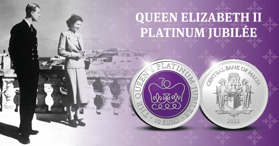 2022 Malta Queen Elizabeth II Platinum Jubilee euro coins