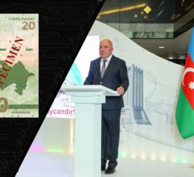 2022 new 20 Manats banknote issued by Azerbaijan