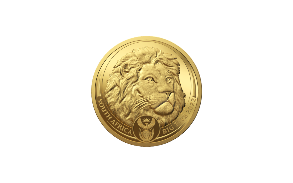 2022 Gold south african lion coin