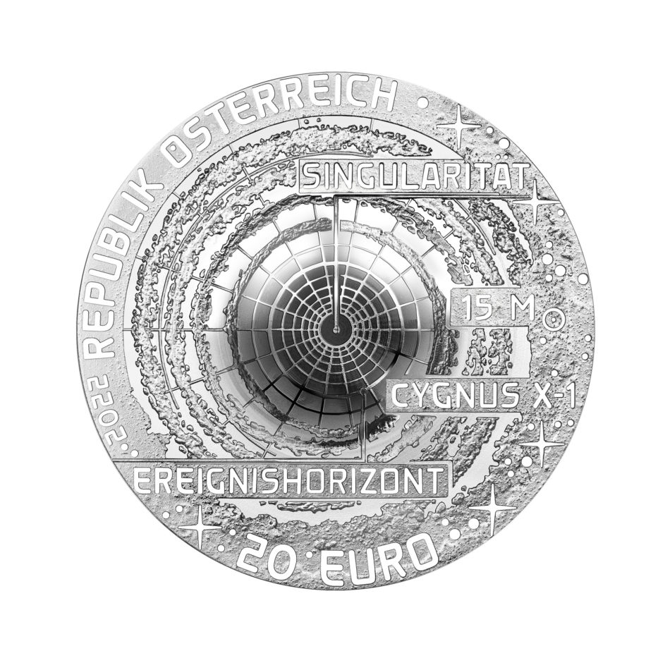 2022 €20 coin "black hole" from Austrian Mint