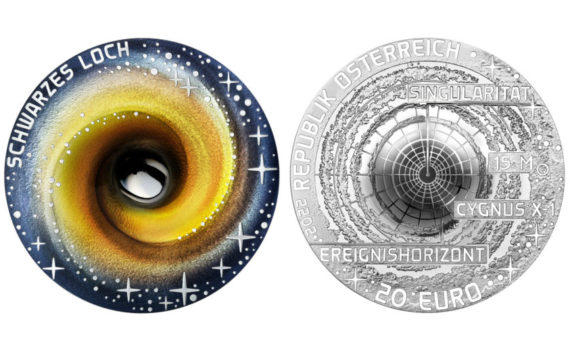 2022 €20 coin “black hole” from Austrian Mint