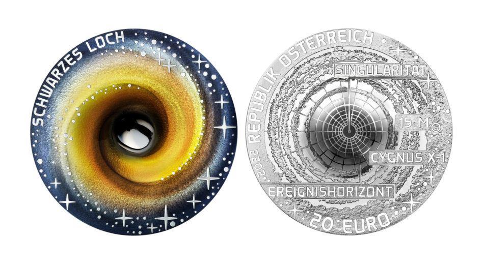 2022 €20 coin “black hole” from Austrian Mint