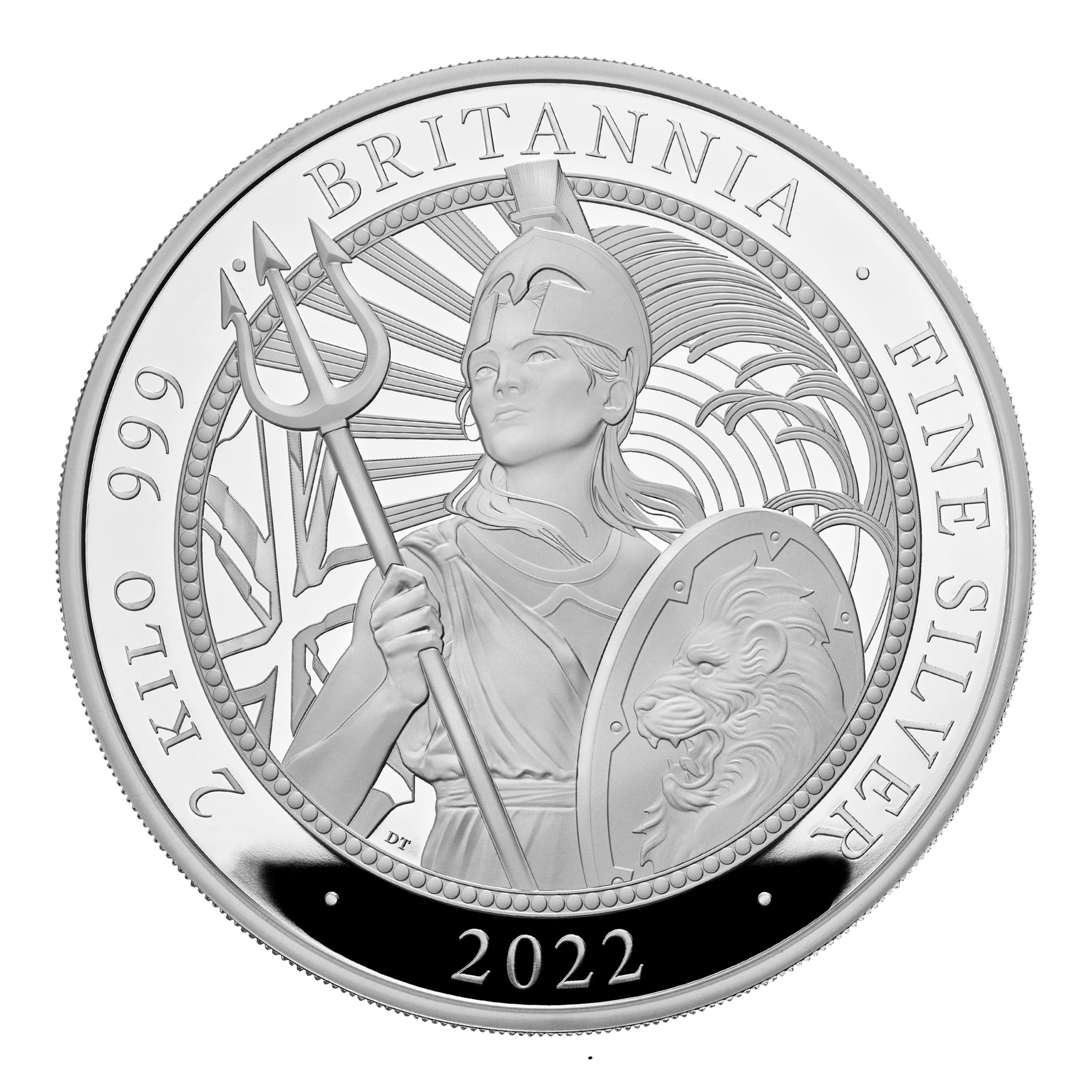 The Britannia 2022 UK Silver Proof 2Kilo Coin reverse BR222KS Numismag
