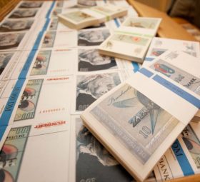 Replacement banknotes of the Bundesbank’s secret bunker