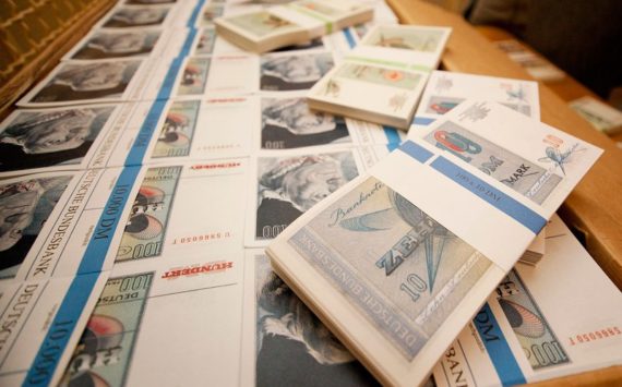 Replacement banknotes of the Bundesbank’s secret bunker