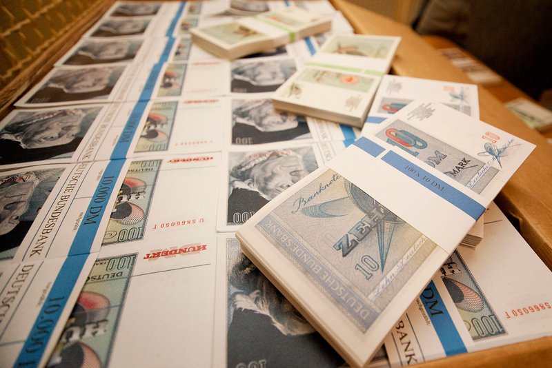 Replacement banknotes of the Bundesbank’s secret bunker