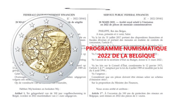 2022 numismatic program from Belgium