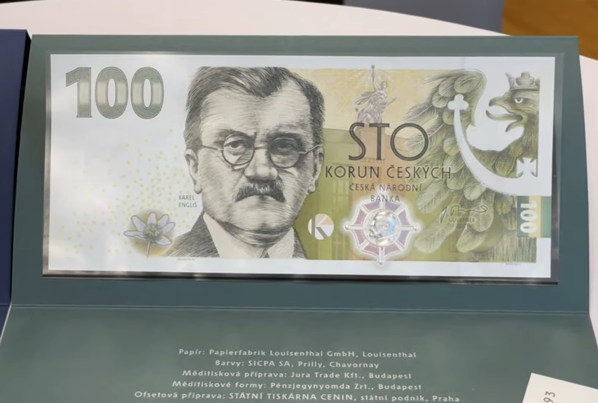 Czech commemorative banknote dedicated to the economist KAREL ENGLIS