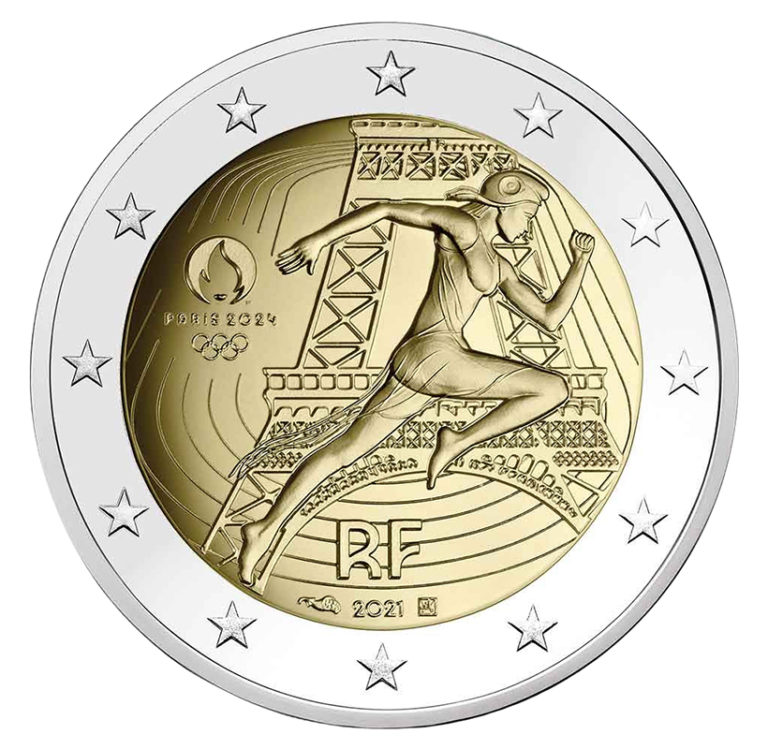 2 Euro JO Paris 2024 France Collection Jeux Olympiques 2022 Monnaie 2 Euro JO Paris 2024 France Collection Jeux Olympiques 2022 Monnaie