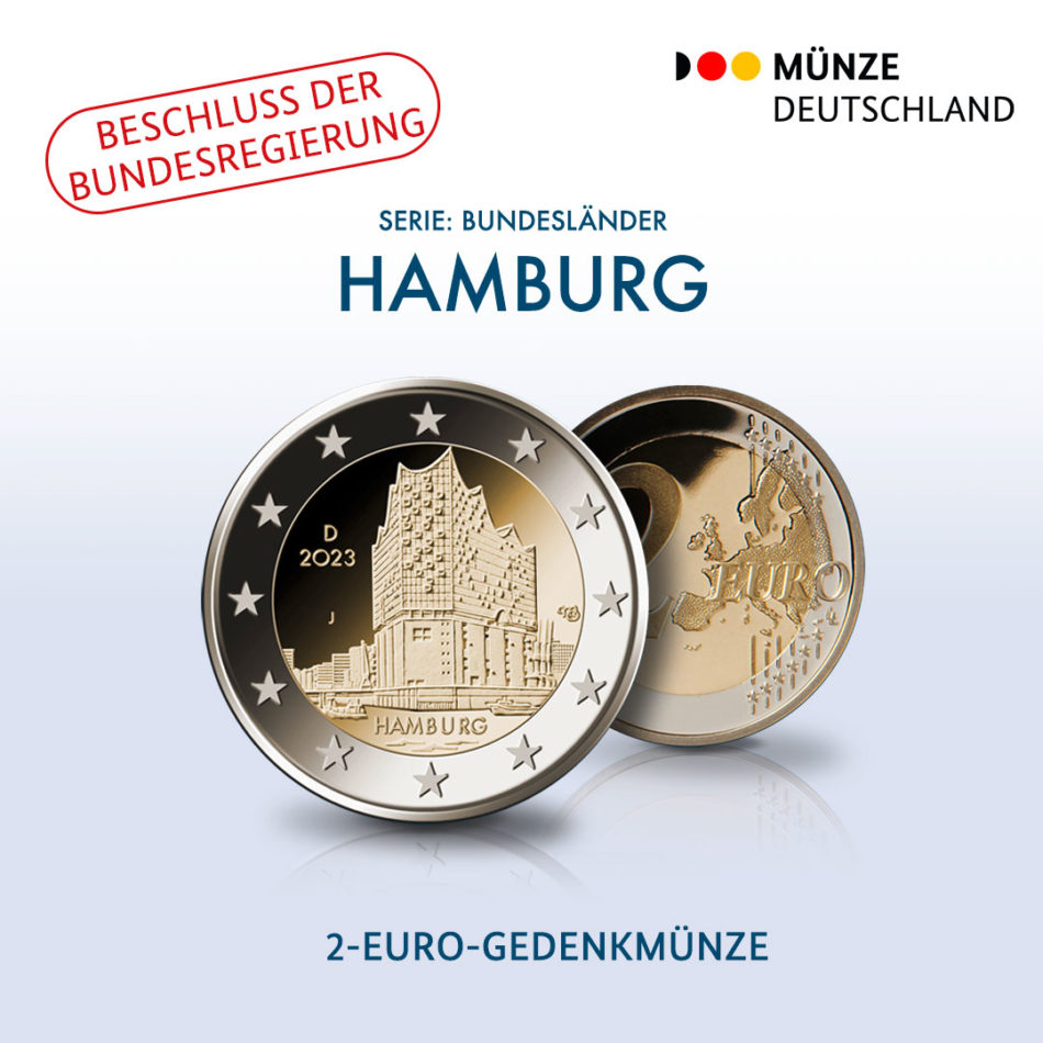 GERMANY: 2 euro 2023 HAMBURG