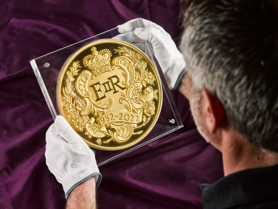 2022 Queen’s Platinum Jubilee’s 15 kilogram gold coin from Royal Mint