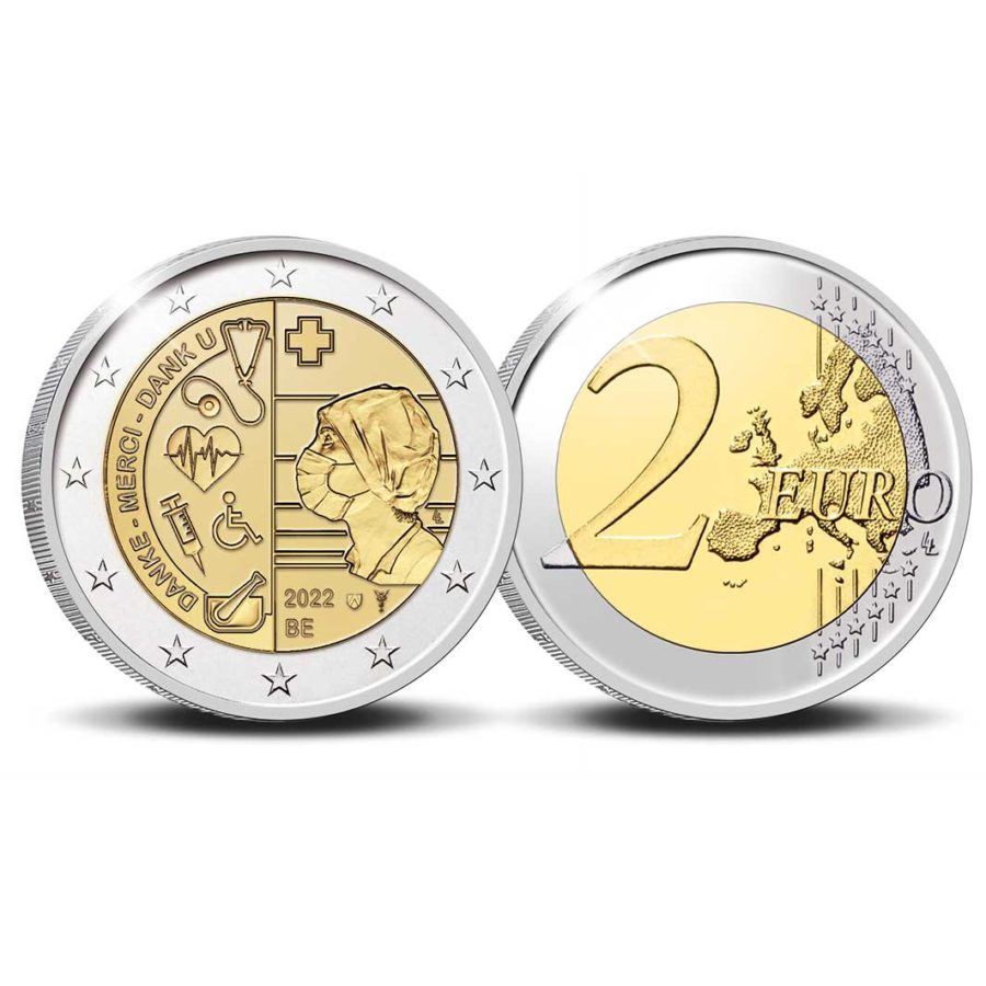 2022 Belgium €2 commemorative coin healthcare workers - Numismag