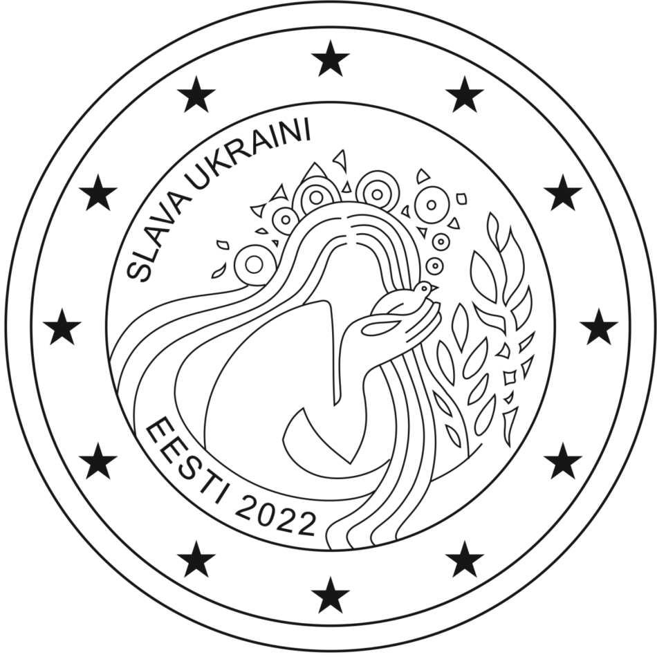 Estonia 2022: €2 commemorative coin dedicated to UKRAINE