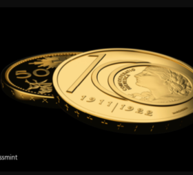 2022 50 francs gold coin “100 th anniversary last minting 10-franc Vreneli”