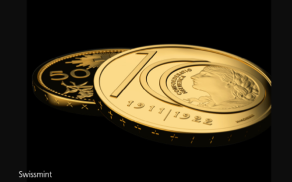 2022 50 francs gold coin “100 th anniversary last minting 10-franc Vreneli”