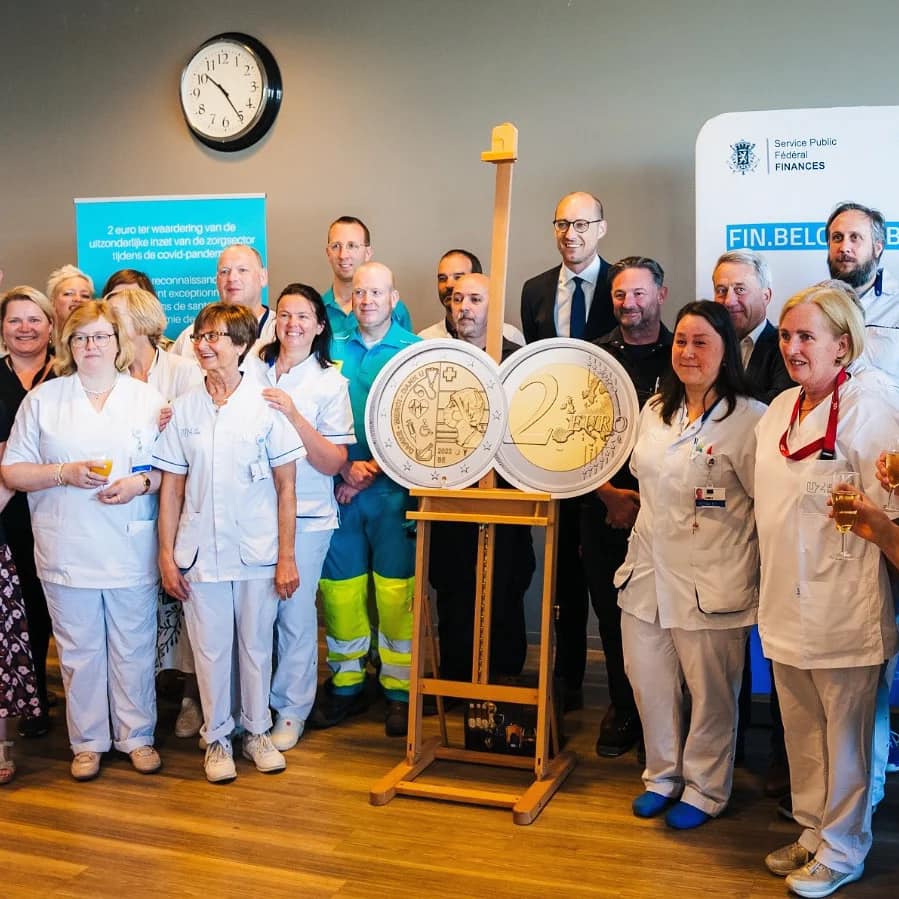 2022 Belgium €2 commemorative coin "healthcare workers"