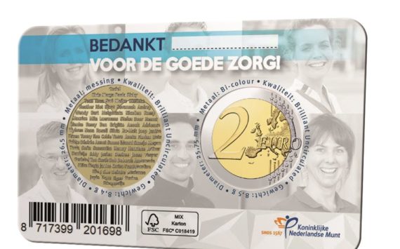 2022 €2 Coincard dedicated to dutch caregivers