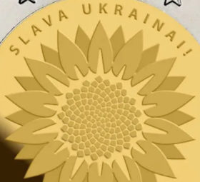2023 €2 commemorative coin Ukrainian Sunflower from Latvia