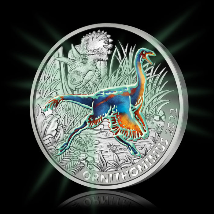 2022 Austrian €3 coin - Ornithomimus velox