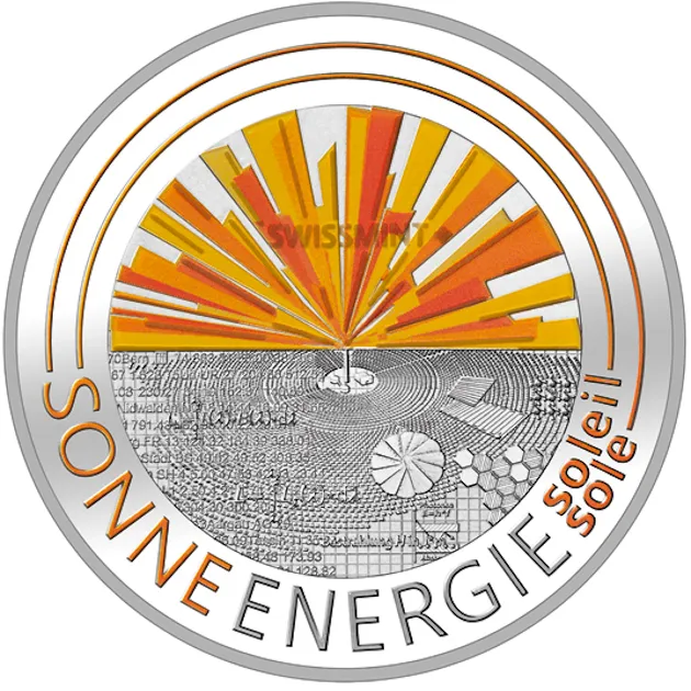 20 Swiss francs Solar Energy 2022 coin from SWISSMINT