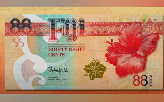 2022 FIJI commemorative banknote of 88 cents