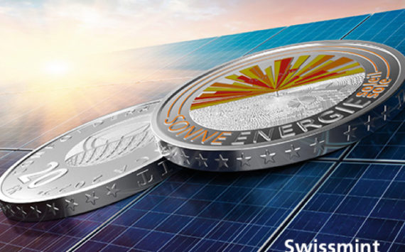 20 Swiss francs Solar Energy 2022 coin from SWISSMINT
