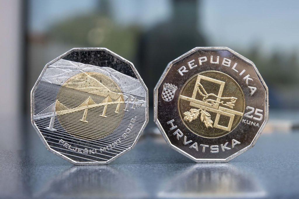 2022 Coin of 25 KUNAS from Croatia - PELJESAC Bridge