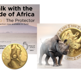 2022 BIG 5 series II – RHINO PROOF GOLD COIN of 1oz