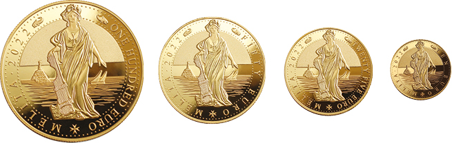 2022 Gold bullion coins Malta - MELITA