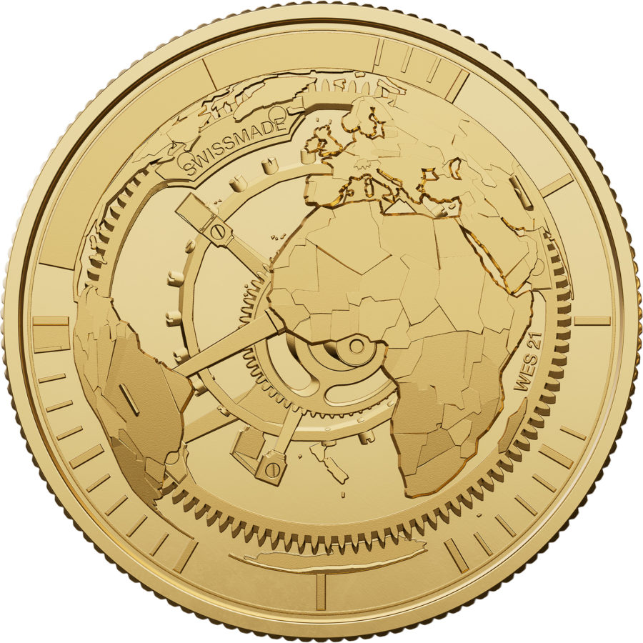 25 francs gold coin dedicated to Swiss watch industry