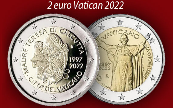 2022 €2 commemorative coins from VATICAN