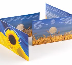 Eesti Pank gave Ukraine 350,000 euros from the sales of euro coin cards
