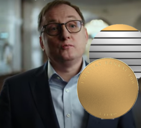 2022 €5 collector coin “Upward” from Bank of Latvia