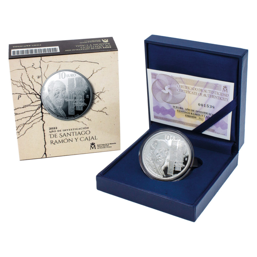 10€ argent 2022 espagnole RAMON Y CAJAL