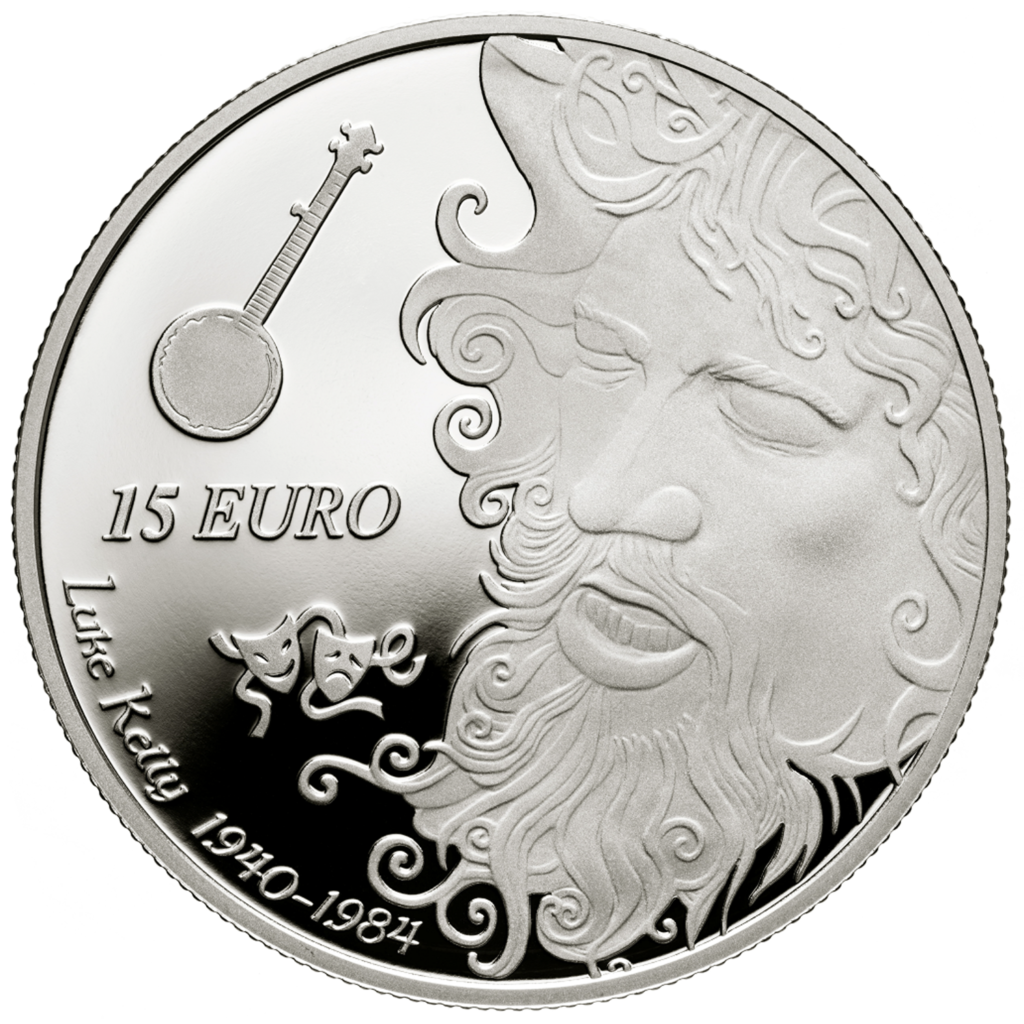 2022 irish €15 Silver coin dedicated to iconic singer Luke KELLY