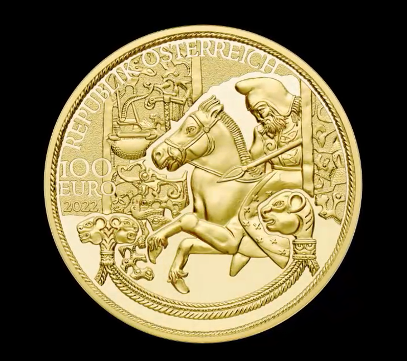 2022 €100 gold of scythes from the Austrian Mint