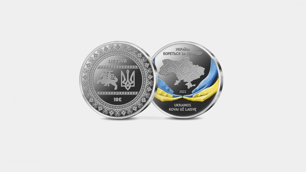 10€ 2022 de la Lituanie consacrée à la lutte de l'Ukraine