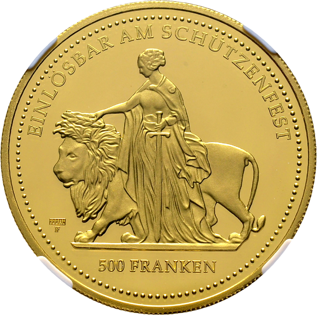 GOLD COINS OF SWITZERLAND 1851-2022