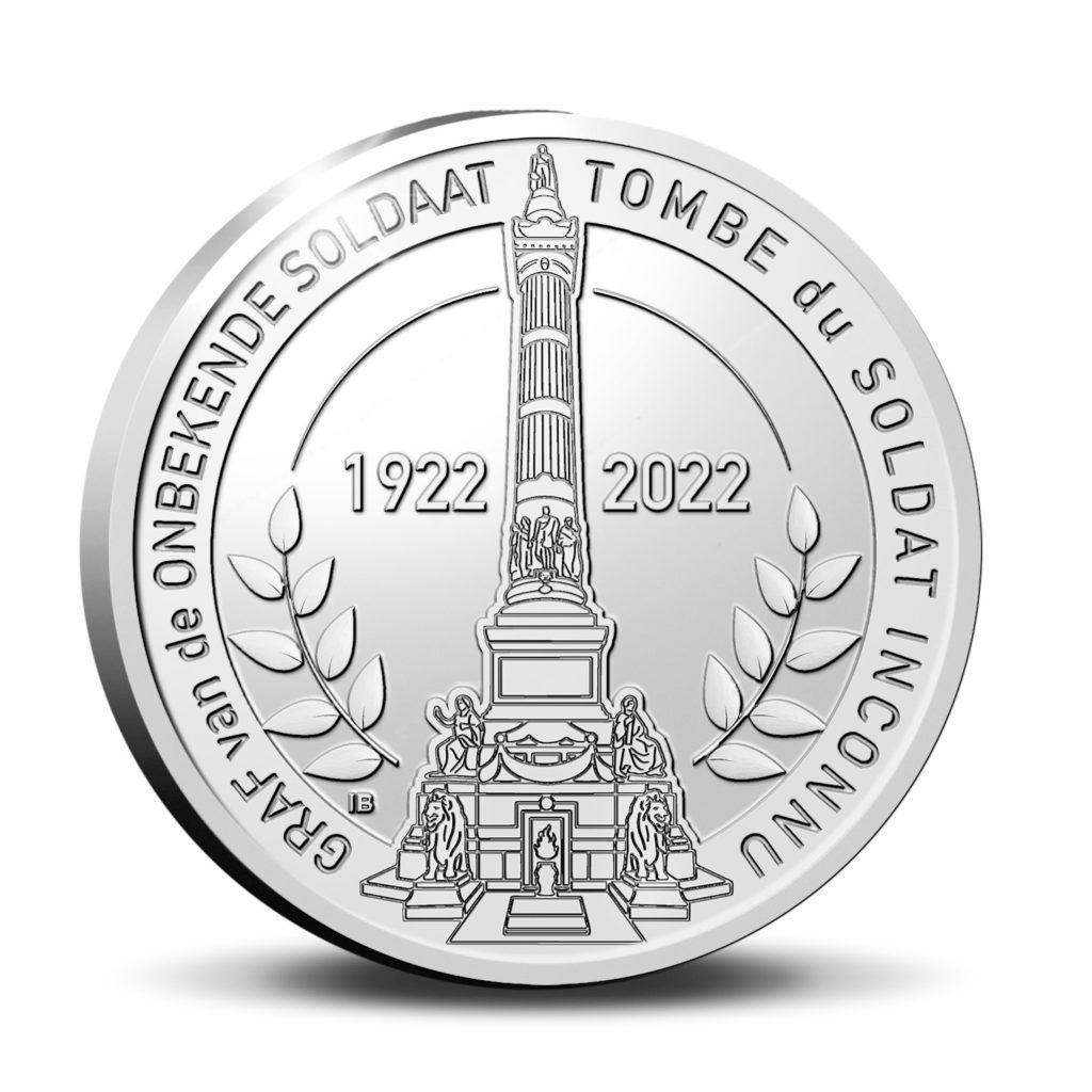 2022 €10 Belgian silver coin - 100 years of the unknown soldier's monument