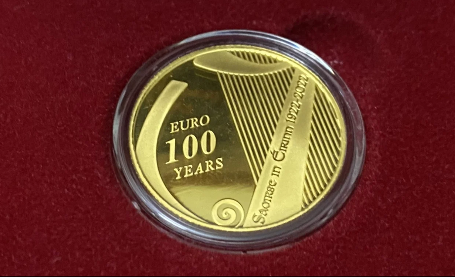 100€ or 2022 commémorant les 100 ans de l'État irlandais