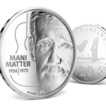 SWITZERLAND: silver 20 francs coin dedicated to comedian Mani MATTER