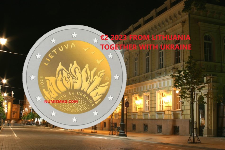€2 commemorative coin 2023 from LITHUANIA “TOGETHER WITH UKRAINE”