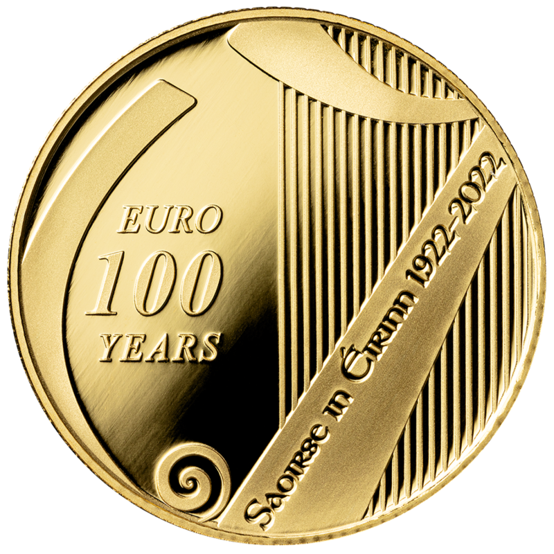100€ or 2022 commémorant les 100 ans de l'État irlandais