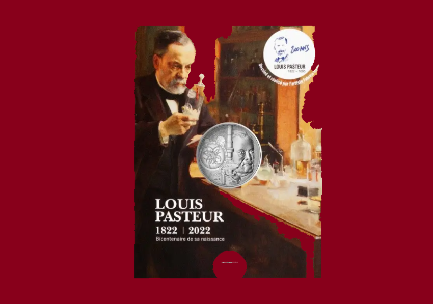 2022 Silver €10 euro coin bicentenary of Louis PASTEUR birth